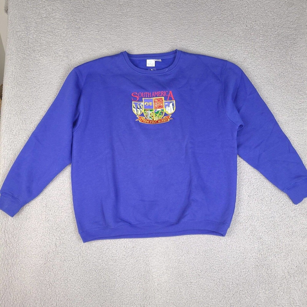 Princess Cruises South‎ America Sweatshirt Adult XL Blue Long Sleeve Pullover